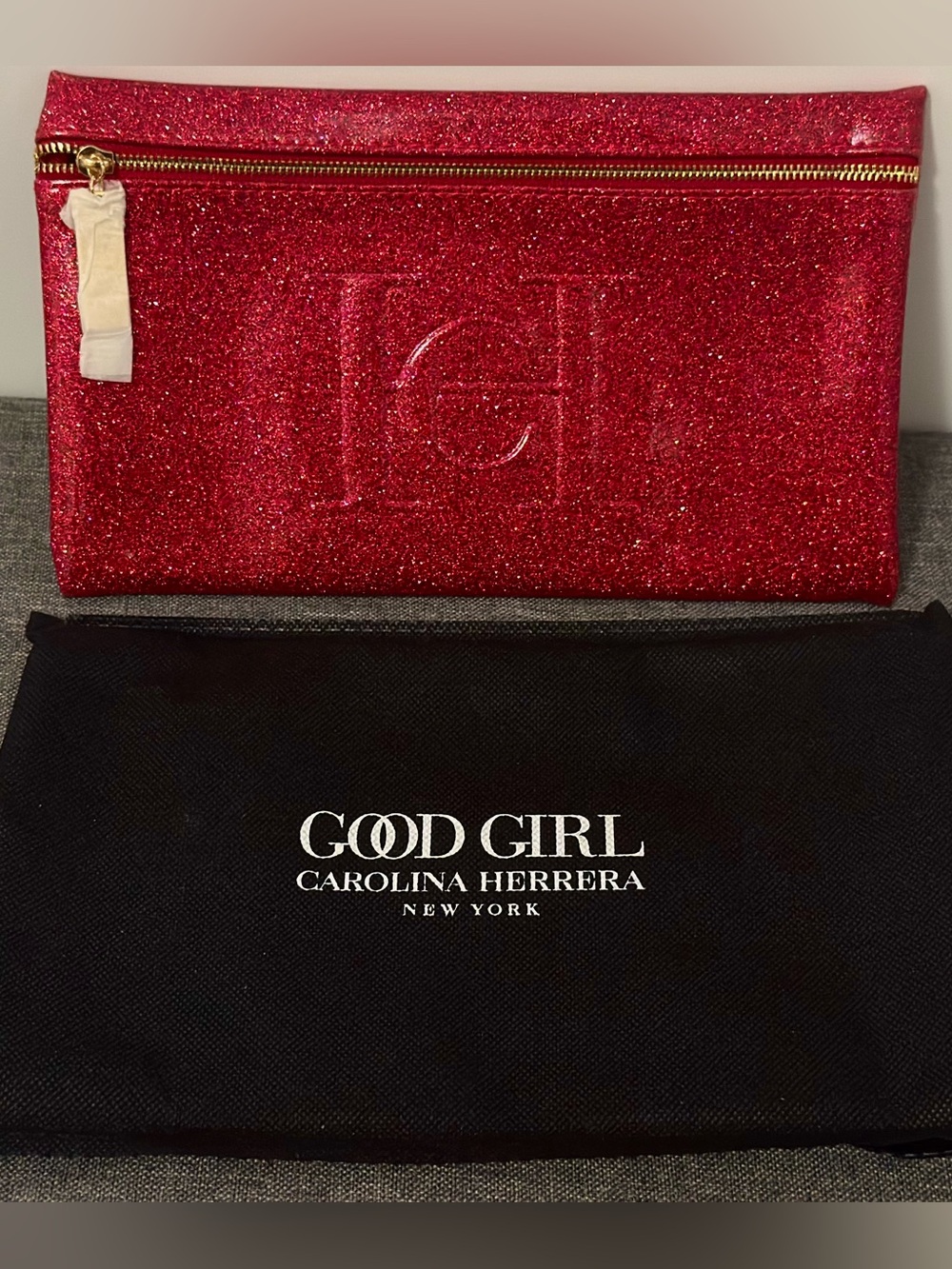Carolina Herrera Good Girl Glitter Clutch - Red